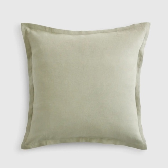 QUINCE European Linen Euro Shams Set Of 2 Willowleaf 3156 - Picture 4 of 10